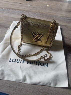 Louis Vuitton Metallic Gold Mini Twist Shoulder Bag